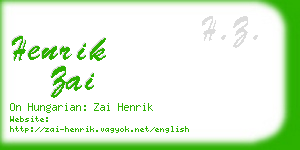 henrik zai business card